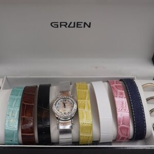 Original Box Never Used Vintage Y2K Gruen Interchangeable Watch Set
